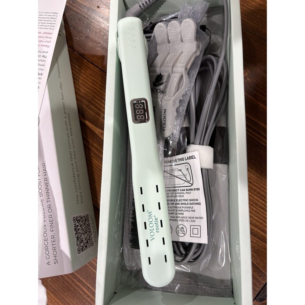 Voloom 2.0 3/4" Hair Volumizing Iron Flat Iron Hair Mint Green - Picture 4 of 5